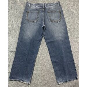 Avirex Men's Denim Jeans Size Blue Straight Wide Leg Relaxed - Size 38x30 ACTUAL